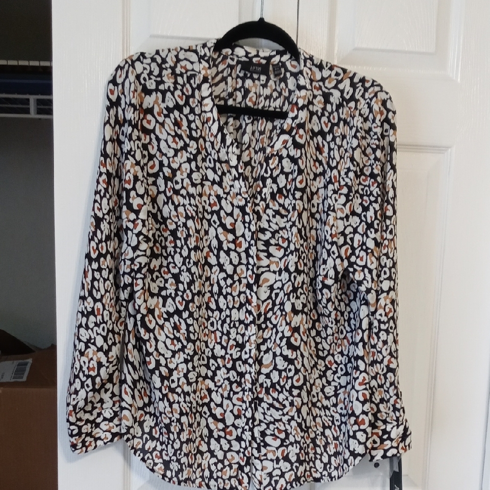 Apt. 9 Multicolor Animal Print Blouse